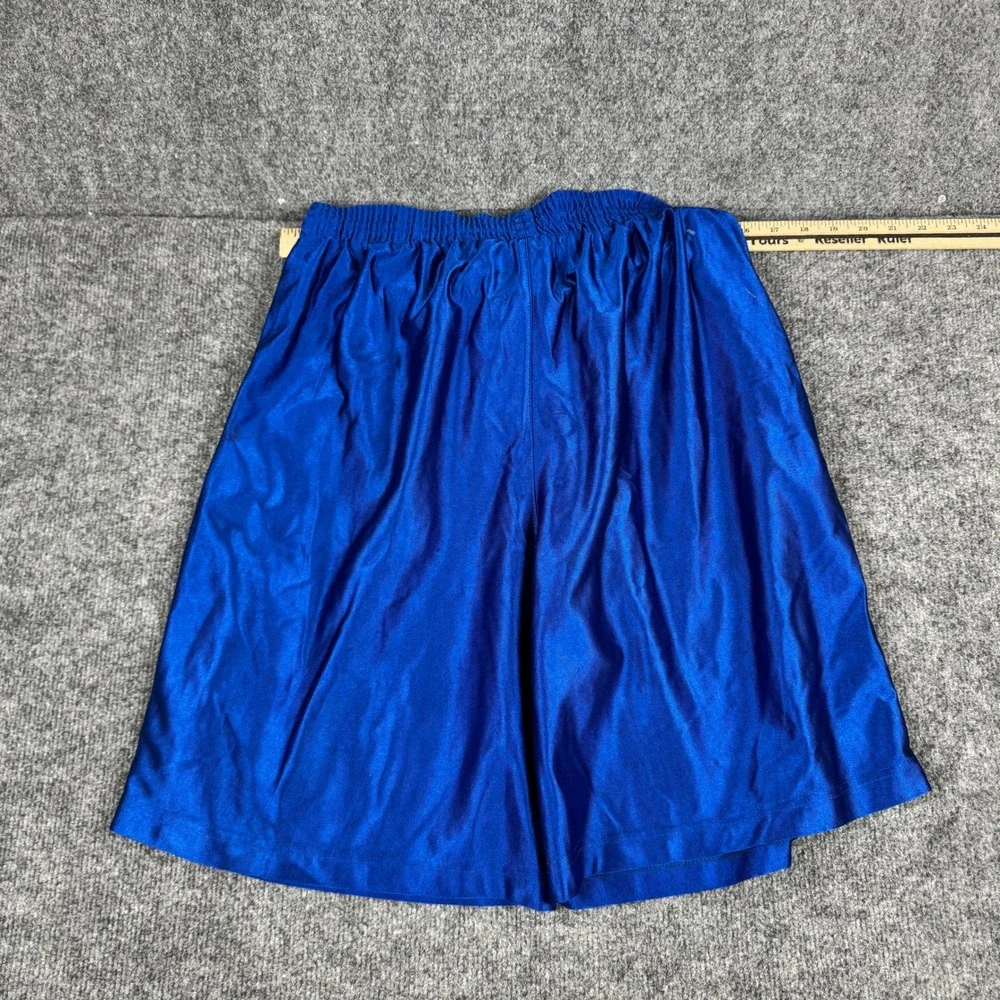 Adidas Athletic Shorts Mens Size Large Blue 3-Stripe Elastic Waist Sporty Gym